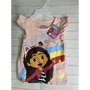 Gabby's Dollhouse Graphic Print Short Sleeve Tee T-Shirt Top Kids Girls 2T